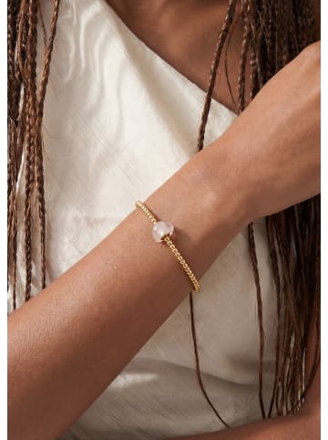 PURELEI Charm LEI Rosequarz Heart Gold