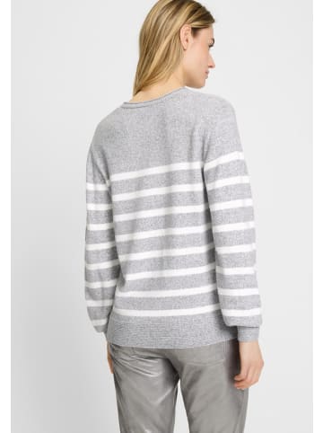 Olsen Pullover Henny in hellgrau weiß - 0001