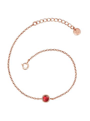 Glanzstücke München Armband Sterling Silber Granat in roségold