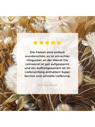 MuchoWow Leinwand Bilder Elegante Blumen