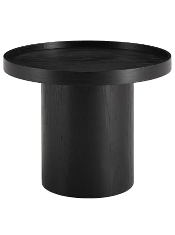 home24 home24 Beistelltisch aus Echtholzfurnier in Schwarz im skandinavischen Stil in Eiche Schwarz