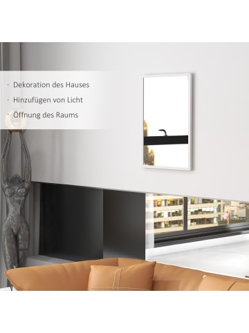 HOMCOM Wandspiegel-50L x 2B x 70H cm-Weiß