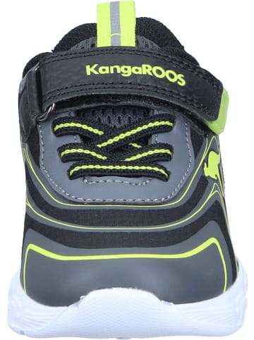 Kangaroos Sneakers Low in jet black/lime