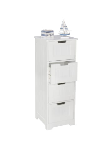 KADIMA DESIGN Badschrank | Weiß, 30x83x30cm, 4 Schubladen