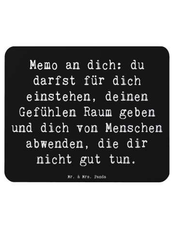 Mr. & Mrs. Panda Maus Pad Spruch Gefühle Freiheit mit Spruch in Schwarz