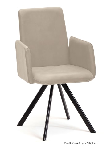 58 aufm Kessel ARMLEHNSTUHL (2er-Set) Daune 52x92x60 Schwarz/Natur