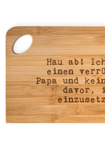 Mr. & Mrs. Panda Frühstücksbrettchen Hau ab! Ich habe... mit Spruch in Braun