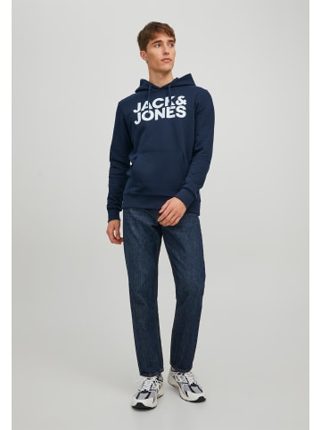 Jack & Jones Sweat Hoodie Frontprint Kapuze Streetwear in Navy