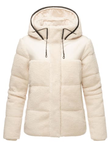 Marikoo Kapuzenplüschjacke Kaguraa 16 in Off White