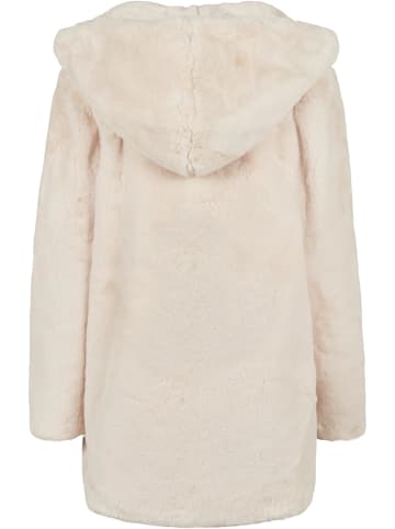 Urban Classics Urban Classics Damen Ladies Hooded Teddy Coat in offwhite