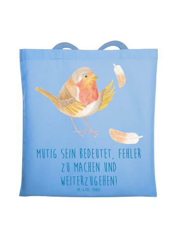 Mr. & Mrs. Panda Shopping Tasche Fehler machen Lernen mit Spruch in Sky Blue