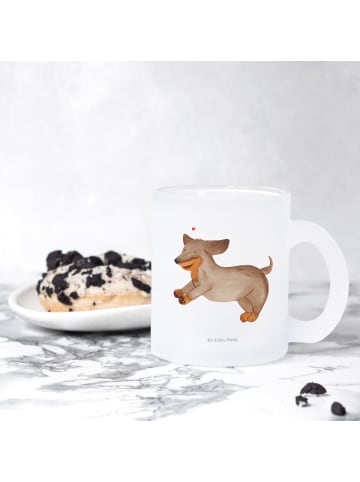 Mr. & Mrs. Panda Teetasse Hund Dackel ohne Spruch in Transparent