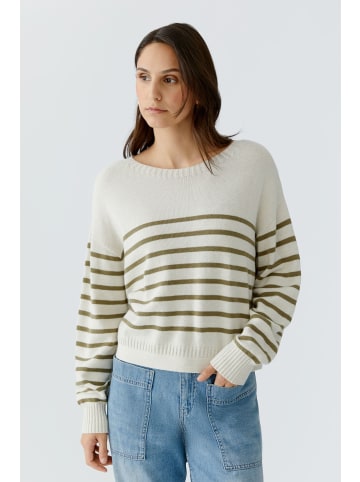 Oui Pullover in white green