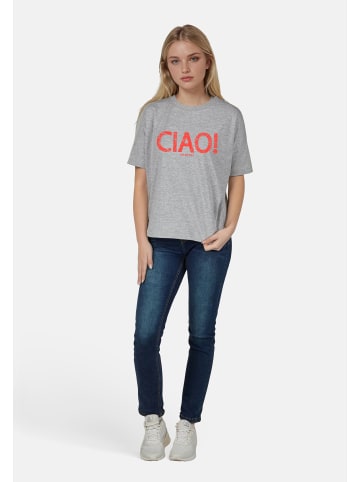 Salzhaut Rundhals T-Shirt für Damen in grau