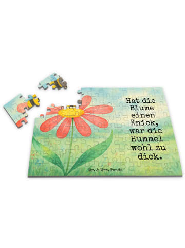 Mr. & Mrs. Panda Puzzle Hummel Blume Design mit Spruch in Weiß