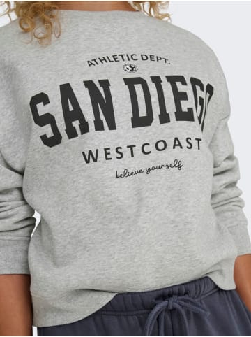 ONLY Pullover Rundhals langarm kurz locker geschnitten in Grau