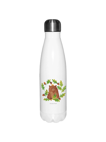 Mr. & Mrs. Panda Thermosflasche Bär König ohne Spruch in Weiß