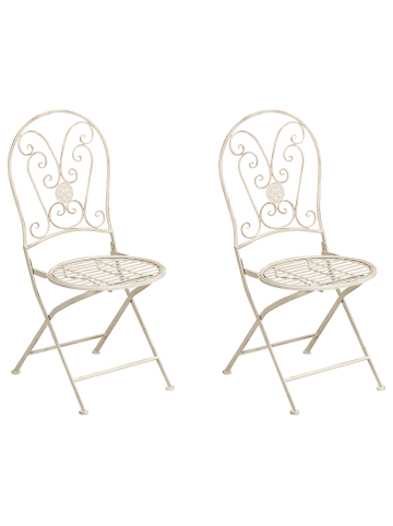 Beliani 2er-Set Esszimmerstuhl COGGIA  in Beige