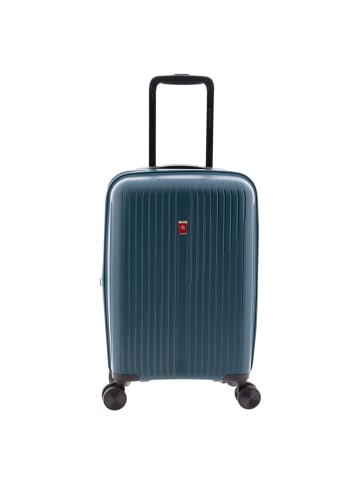 Gladiator 5000 4 Rollen Kabinentrolley 55 cm mit Dehnfalte petrol