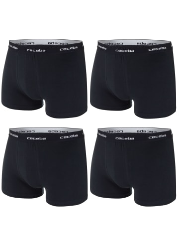 CECEBA Boxershorts 4er Pack in Schwarz / Schwarz