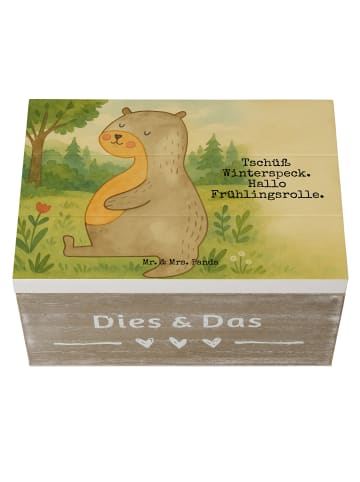 Mr. & Mrs. Panda holzschachtel Otter Bauch Design mit Spruch in Weiß