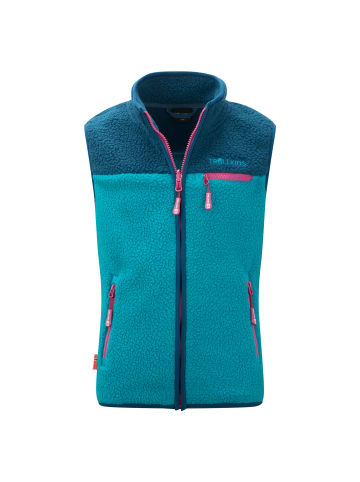 Trollkids Fleeceweste Hemsedal in dark turquoise/madeira blue