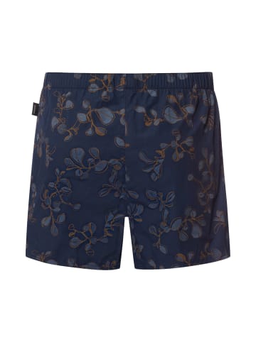 Hanro Boxershorts Fancy Woven in navy ink leaves