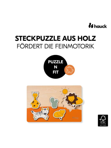 Hauck Holz Steckpuzzle für Baby (ab 1 Jahr) in bunt