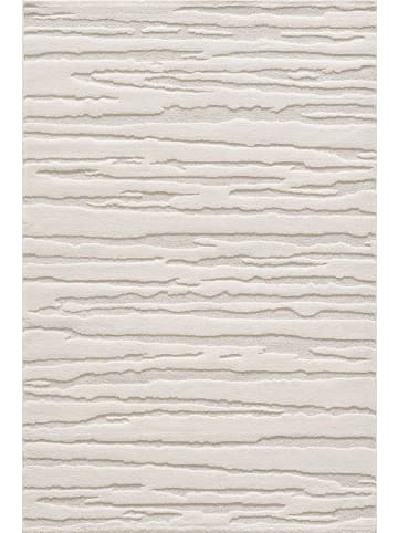 the carpet Moderner Teppich Hoch-Tief Struktur C in Creme