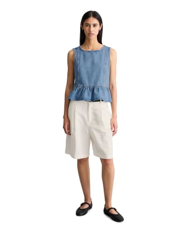 Marc O'Polo DENIM Crayfish Capsule Jeans-Volant-Bluse in Medium Blue