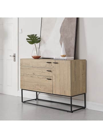 en.casa Sideboard Hylte in Beige (H)79cm (B)115cm (T)40cm