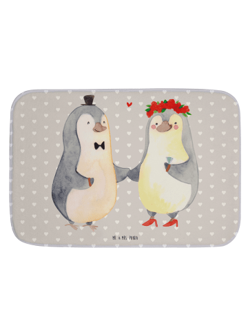 Mr. & Mrs. Panda Badvorleger Pinguin Heirat ohne Spruch in Grau Pastell