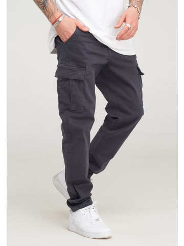 behype Cargo-Hose - BHMATOLA Jogger-Hose Jeanshose Stoffhose in Dunkelgrau