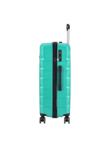 D&N Travel Line 4100 4 Rollen Trolley L 74 cm in petrol