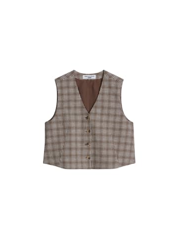 Marc O'Polo DENIM Karierte Weste regular in Dark Brown