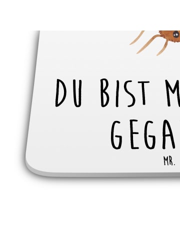 Mr. & Mrs. Panda Untersetzer Spinne Agathe Liebe mit Spruch in Weiß