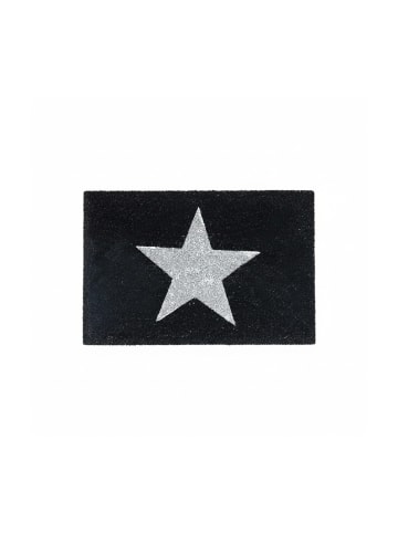 relaxdays Fußmatte Stern in Schwarz - (B)60 x (T)40 cm