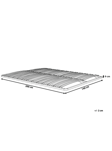 Beliani Lattenrahmen COMBOURG in Schwarz - (W) 140 x (H) 9 x (L) 200 cm