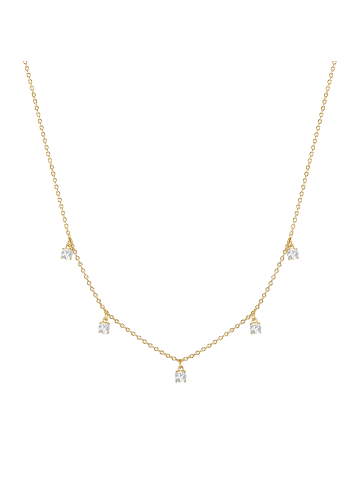 Glanzstücke München Halskette Sterling Silber Zirkonia in gelbgold
