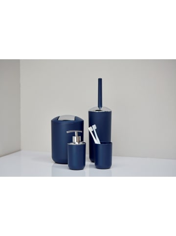Wenko Bürstenhalter BRASIL in Marineblau, (B) 10 x (H) 37 x (L) 10 cm