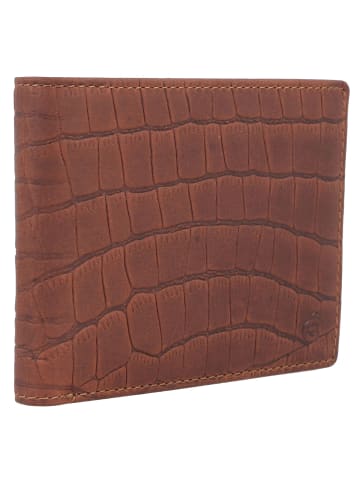 Esquire Croco Geldbörse RFID Schutz Leder 12 cm braun