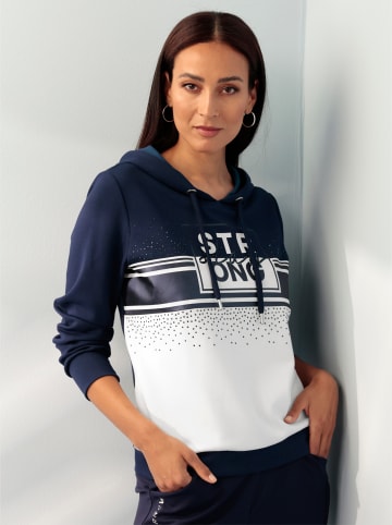 Heine Sweatshirt in marine-ecru-bedruckt