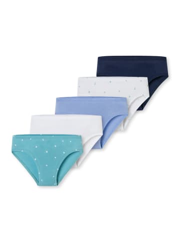 Schiesser Slip 95/5 in dunkelblau, weiss, flieder