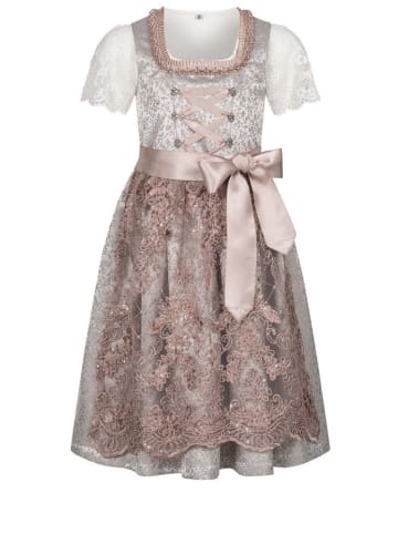 Nübler Kinderdirndl 3-teilig Elena in Silber Taupe