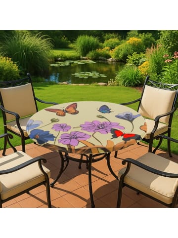 Maximex Gartenplane mit Gummizug, Blumenwiese, Ø 70- in Mehrfarben, 86 cm