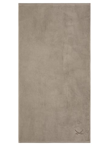 Sansibar 2er Badetuch-Set „Frottier-Kollektion Classic“, 90x180 cm in Taupe