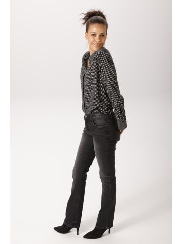 Aniston CASUAL Hemdbluse in schwarz-wollweiß