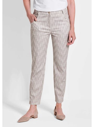 GOLDNER Druckhose Jerseyhose BELLA mit Print in stein / gemustert