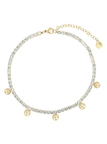 Adeliás Damen Anhänger – Lebensbaumanhänger aus Edelstahl in gold