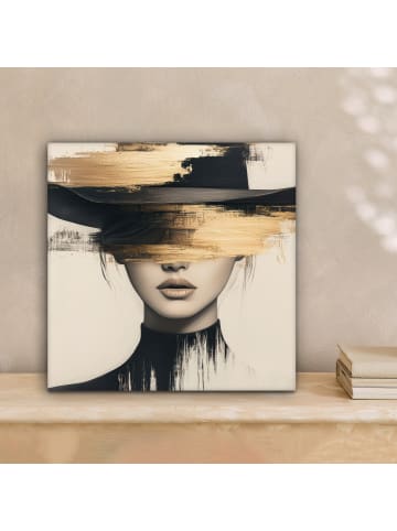 MuchoWow Leinwand Bilder Goldfarben